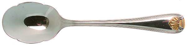 Golden Gorham Shell (Stainless, Gold Accent) Sugar Spoon