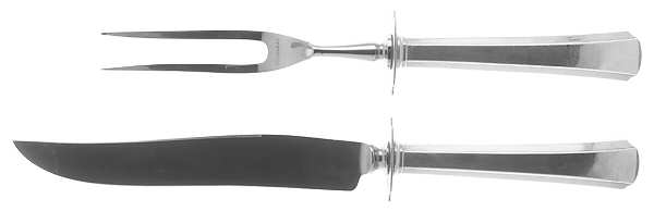 Governor's Lady (Sterling, 1937) 2 Piece Small Carving Set W/ Sterling Guard