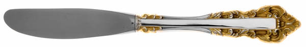 Golden Medici (Sterling, 1971) Modern Hollow Butter Spreader (Stainless)