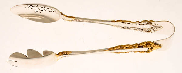 Golden Medici (Sterling, 1971) Ice Serving Tongs Large HC