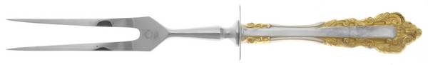 Golden Medici (Sterling, 1971) Large Stainless-Prong Roast Carving Fork