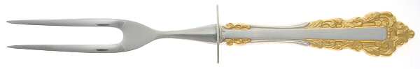 Golden Medici (Sterling, 1971) Small Steak Carving Fork with Stainless Prongs