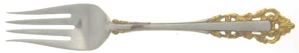 Golden Medici (Sterling, 1971) Medium Solid Cold Meat Serving Fork by Gorham Silver
