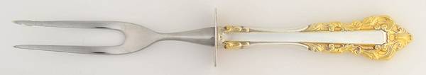 Golden Medici (Sterling, 1971) Large Stainless-Prong Roast Carving Fork