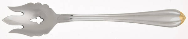Golden Melon Bud (Stainless-Gold) Vegetable Serving Fork Solid  HC