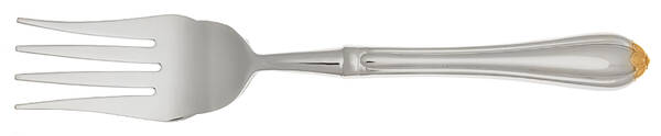 Golden Melon Bud (Stainless-Gold) Cold Meat Fork Large, Stainless Tines HC