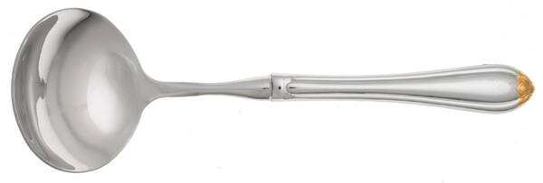 Golden Melon Bud (Stainless-Gold) Gravy Ladle with No Spout Stainless Bowl HC