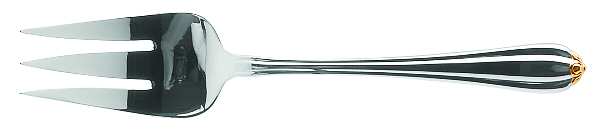 Golden Melon Bud (Stainless-Gold) Medium Solid Cold Meat Serving Fork