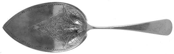 Gorham (Sterling, 1880) Large Solid Bright Cut Pie Knife