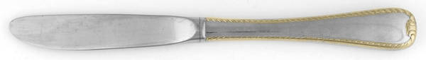 Golden Ribbon Edge (Stainless, Gold Accent) Modern Hollow Butter Spreader (Stainless)