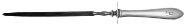 Gorham-Plain (Sterling, 1933) Large Steel Rod Knife Sharpener