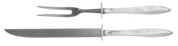 Gossamer (Sterling, 1965, No Monograms) Small Stainless Blade 2-Piece Steak Carving Set