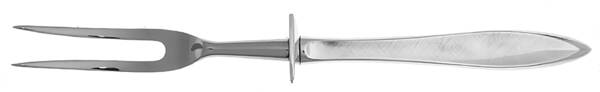 Gossamer (Sterling, 1965, No Monograms) Small Steak Carving Fork with Stainless Prongs