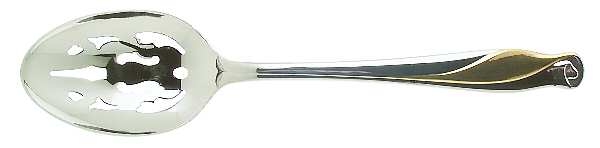 Golden Spring Bud (Stainless-Gold) Pierced Tablespoon (Serving Spoon)