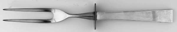 Golden Scroll (Sterling, 1977) Small Steak Carving Fork with Stainless Prongs