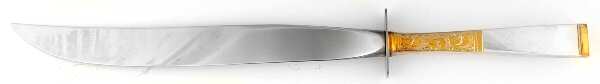 Golden Scroll (Sterling, 1977) Small Steak Carving Knife with Stainless Blade
