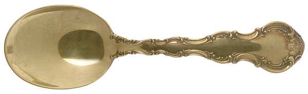 Golden Strasbourg (Sterling, Gold Vermeil) Straight Handle Baby Spoon