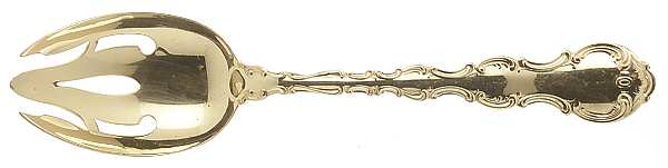 Golden Strasbourg (Sterling, Gold Vermeil) Pierced Tablespoon (Serving Spoon)