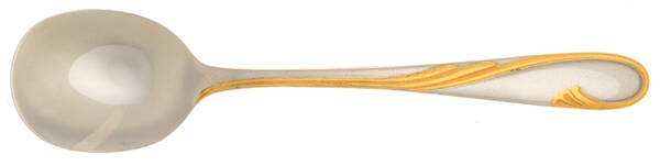 Golden Swirl (Stainless-Gold) Round Bowl Soup Spoon (Cream Soup) HC