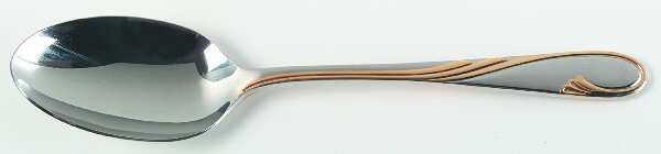 Golden Swirl (Stainless-Gold) Tablespoon (Serving Spoon) by Gorham Silver