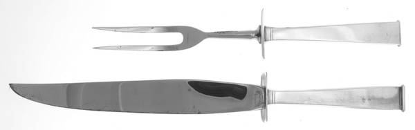 Gold Tip (Sterling, 1952) (2 Pc)Carving Set-Lg Stnbl/Roast w/Sterling Guard