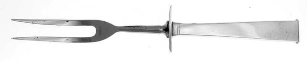 Gold Tip (Sterling, 1952) Lg Carving/Roast Fork-Stn Prong w/Sterling Guard
