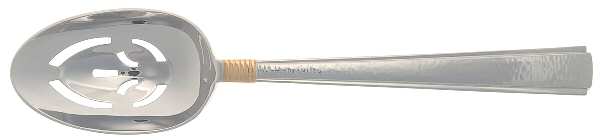 Golden Vista (Stainless, Gold Accent) Pierced Tablespoon (Serving Spoon)