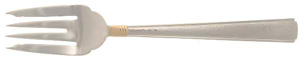 Golden Vista (Stainless, Gold Accent) Medium Solid Cold Meat Serving Fork