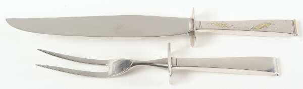 Golden Wheat (Sterling, 1952) Small Stainless Blade 2-Piece Steak Carving Set