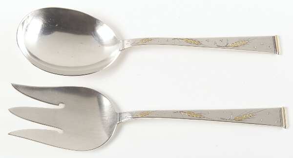 Golden Wheat (Sterling, 1952) (2 Pc) Solid Salad Set