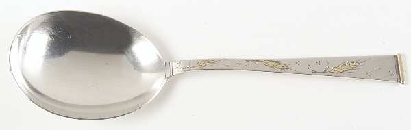 Golden Wheat (Sterling, 1952) Solid Salad Serving Spoon