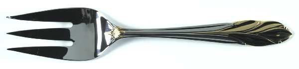 Golden Willow (Stainless) Medium Solid Cold Meat Serving Fork