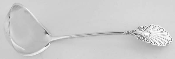 Grecian (Sterling, 1861) Coin Silver Gravy Ladle,Solid Piece