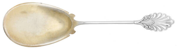 Grecian (Sterling, 1861) Coin Silver Solid Fried Oyster Server