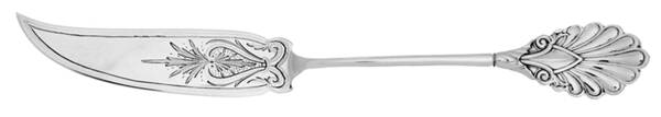 Grecian (Sterling, 1861) Bright Cut Coin Solid Serving Pickle Knife