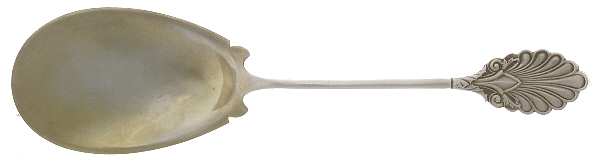 Grecian (Sterling, 1861) Coin Silver Solid Fried Oyster Server