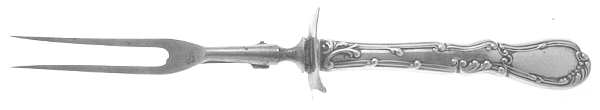 Hanover (Sterling, 1895) Large Stainless-Prong Roast Carving Fork