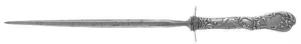 Hanover (Sterling, 1895) Large Roast Steel Rod Knife Sharpener