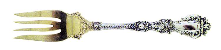 Henry II (Sterling, 1900) Large Individual Solid Fish/Salad Fork