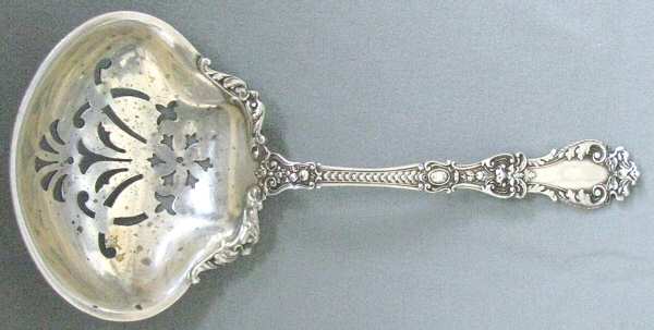 Henry II (Sterling, 1900) Solid Bon Bon Spoon with Pierced Bowl