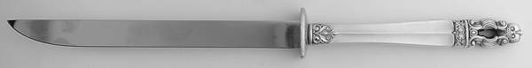 Hispana-Sovereign (Sterling, 1968) Small Carving Knife Stainless Blade W/Sterling Gua
