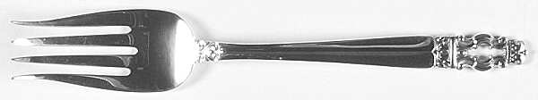 Hispana-Sovereign (Sterling, 1968) Medium Solid Cold Meat Serving Fork
