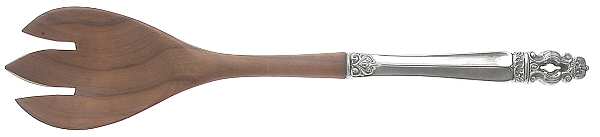 Hispana-Sovereign (Sterling, 1968) Salad Serving Fork with Wooden Prongs