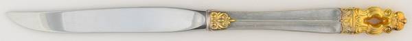 Hispana-Sovereign Gold (Sterling, 1986) Individual Steak Knife Hollow Handle