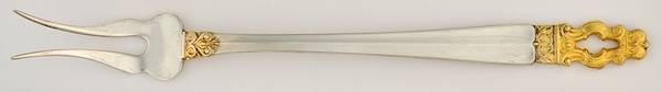 Hispana-Sovereign Gold (Sterling, 1986) Short Handle Pickle/Olive Fork