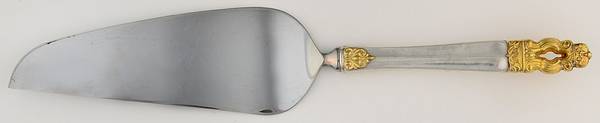 Hispana-Sovereign Gold (Sterling, 1986) Pie & Cake Server with Stainless Blade