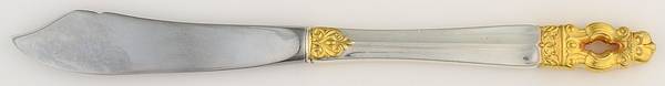 Hispana-Sovereign Gold (Sterling, 1986) Hollow Handle Master Butter Knife