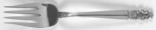 Hispana-Sovereign Gold (Sterling, 1986) Medium Solid Cold Meat Serving Fork