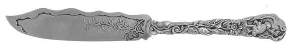 Hizen (Sterling, 1880) Bright Cut Individual Solid Fish Knife