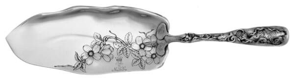Hizen (Sterling, 1880) Large Solid Bright Cut Fish Serving Knife